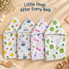 Muslin 2 layer hooded towel