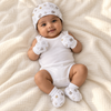 Cotton Cap, Mittens & Booties