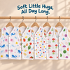 Muslin Button Jabla - Pack of 3
